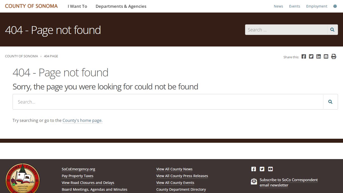 Search Results | County of Sonoma